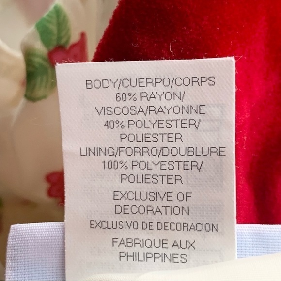 SALE! LITTLE ANGELS Dress Red Rose Print Velvet Collar and Bow Size 5 - Picture 9 of 9